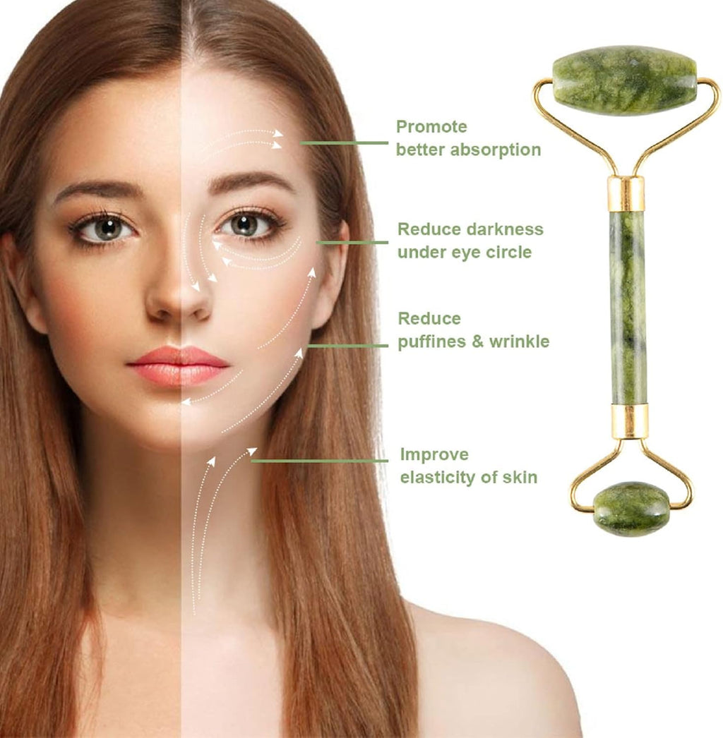 Jade Roller & Gua Sha Set 5-In-1