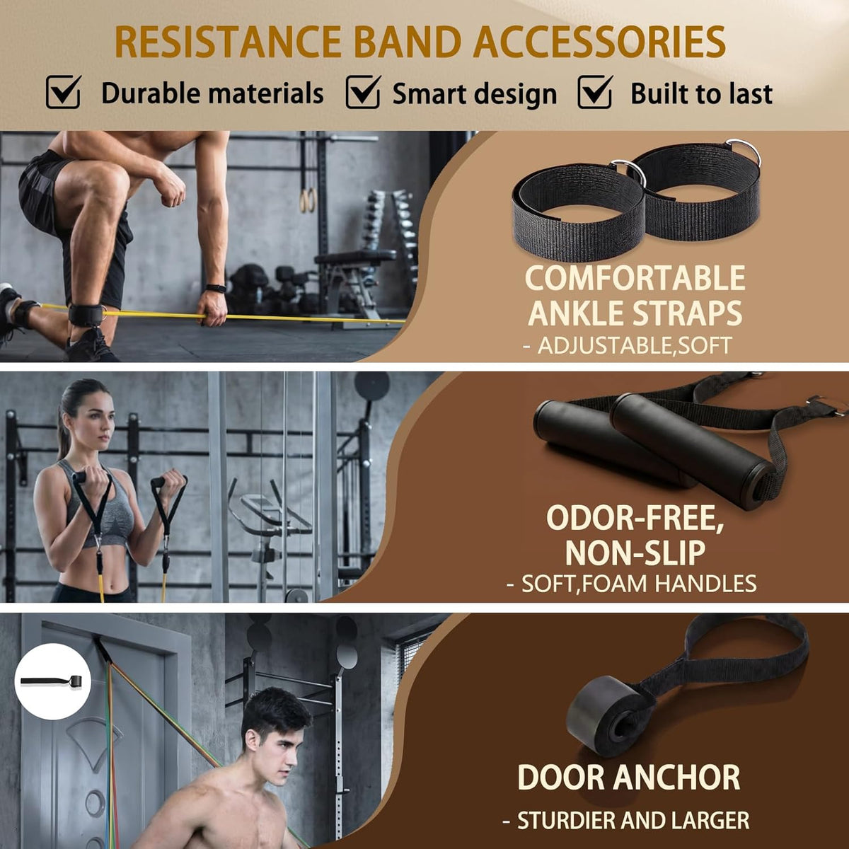 Resistance Bands with Handles - Home Workout Set
