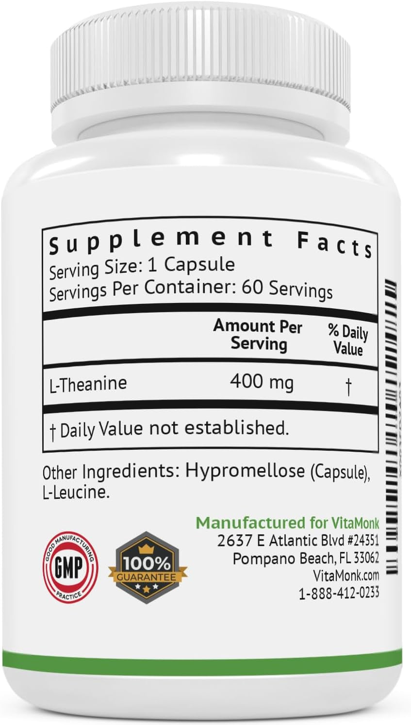 L-Theanine 400Mg Extra Strength Supplement