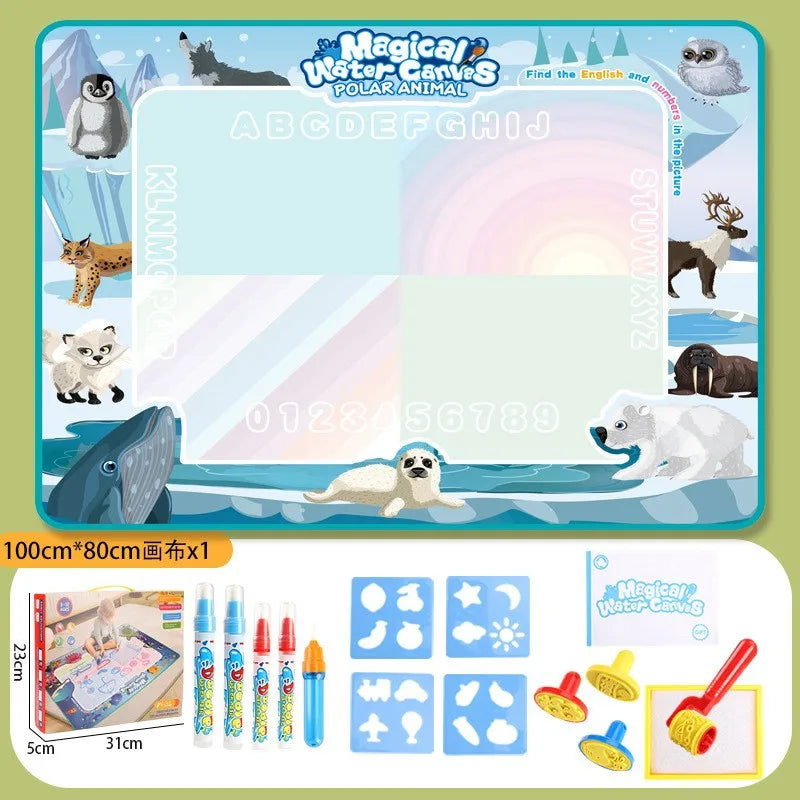 Oversized Magical Water Canvas Pens Montessori Toys Learning Blanket Writing Drawing Repeated Graffiti Painting Toy