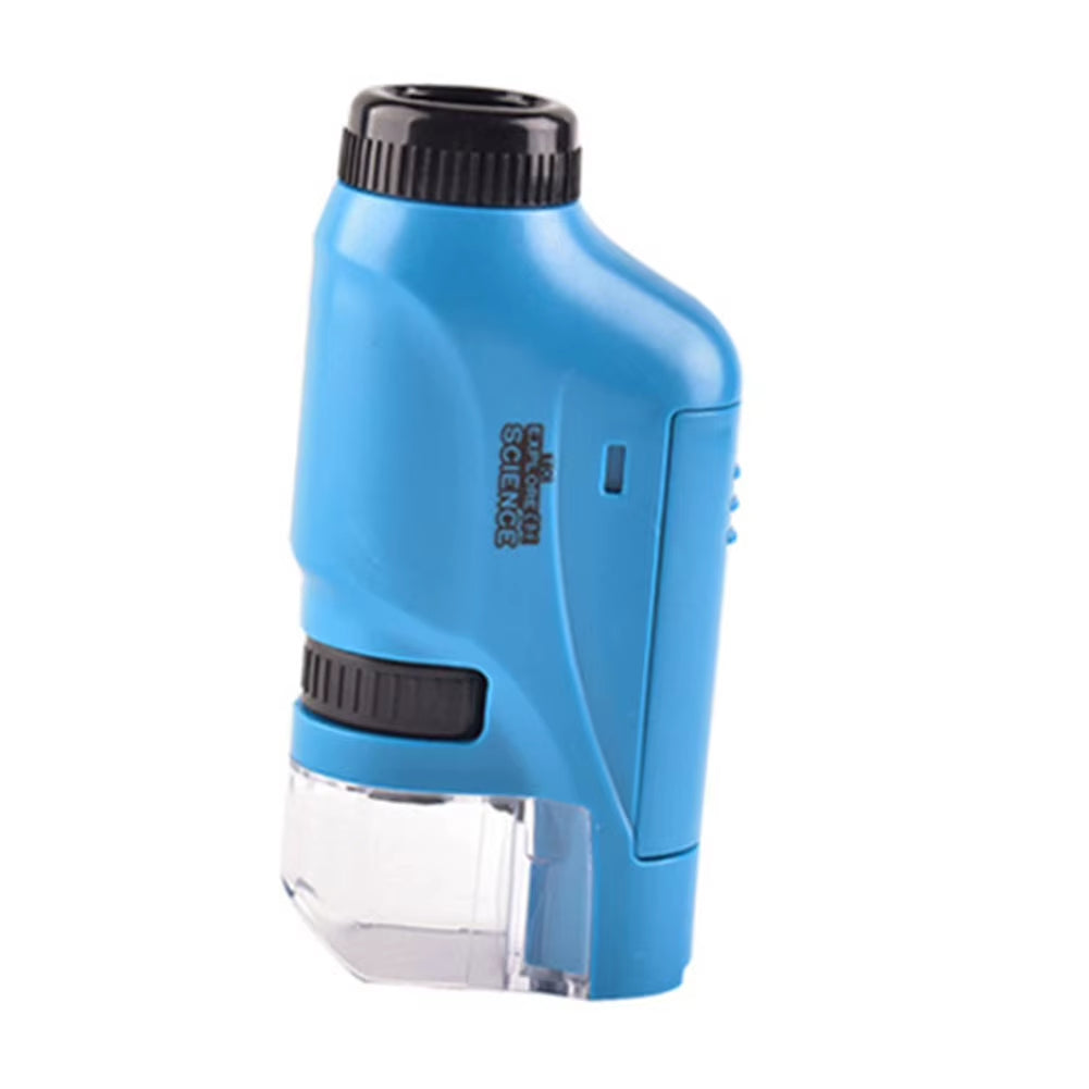 Handheld Pocket Microscope 60-120X Educational Science Microscope Battery Powered Biological Microscope Kit Outdoor Children Toy