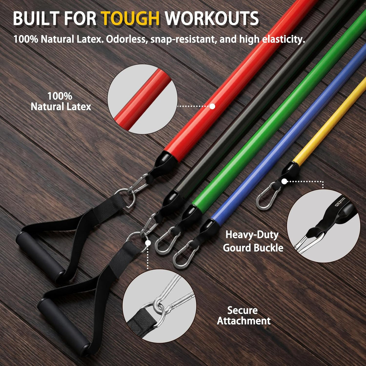 Resistance Bands with Handles - Home Workout Set
