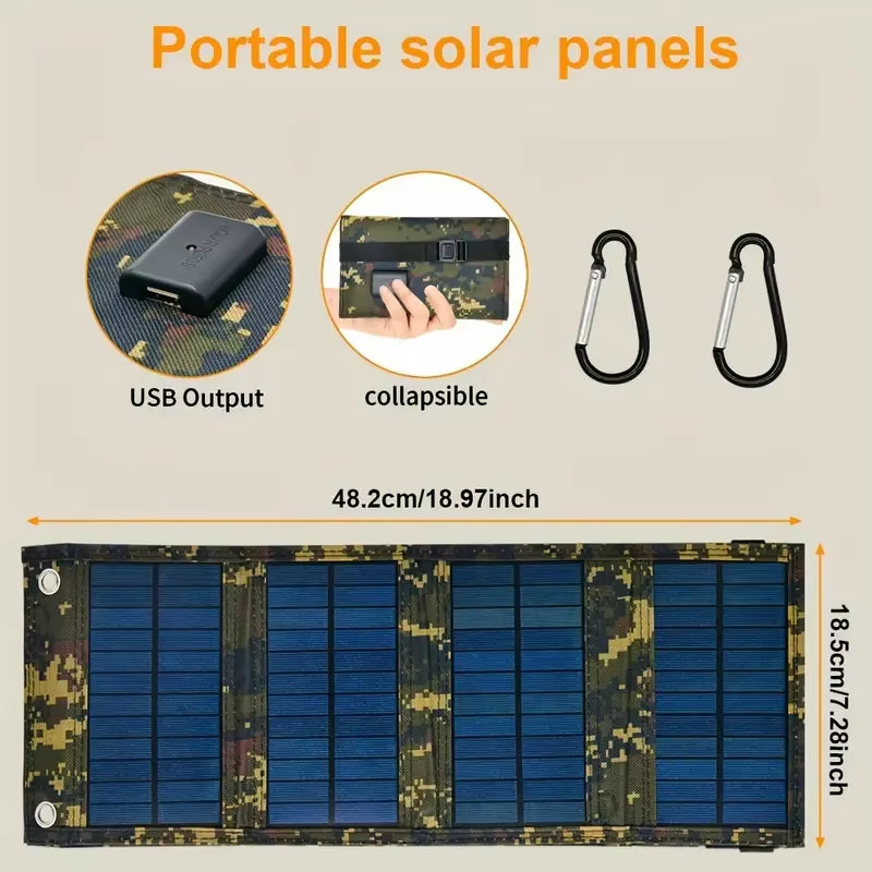 Portable Foldable Solar Panel Charger - Emergency Power