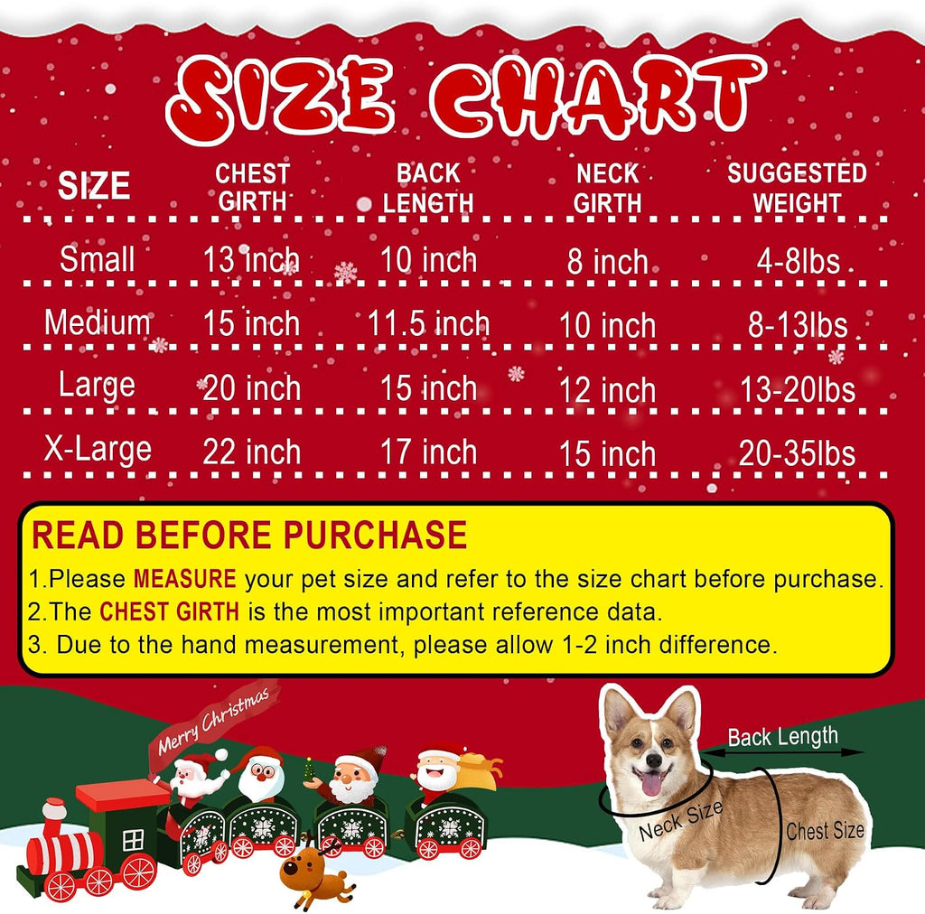 3 Pack Dog Holiday Sweaters