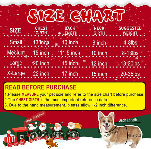 3 Pack Dog Holiday Sweaters