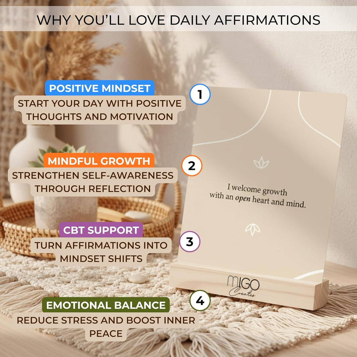 Mindful 60 Positive Affirmation Cards