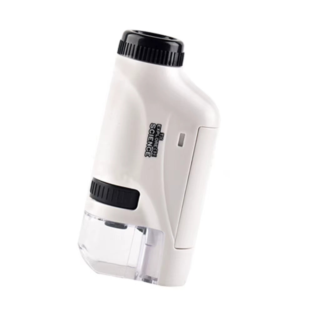 Handheld Pocket Microscope 60-120X Educational Science Microscope Battery Powered Biological Microscope Kit Outdoor Children Toy