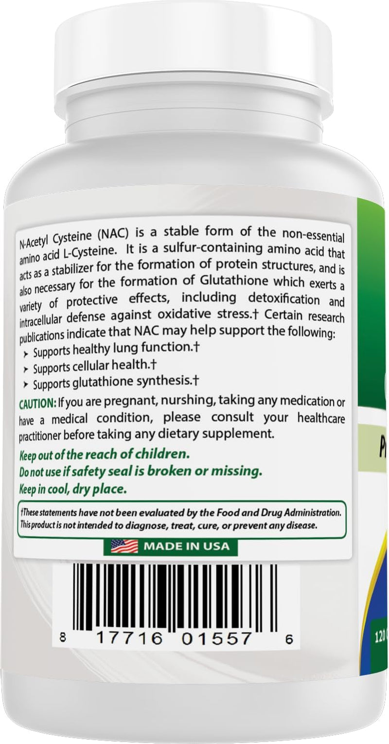 NAC N-Acetyl Cysteine 600Mg - Antioxidant Supplement