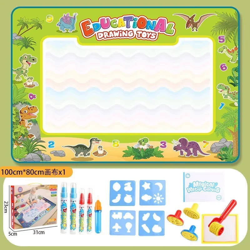 Oversized Magical Water Canvas Pens Montessori Toys Learning Blanket Writing Drawing Repeated Graffiti Painting Toy