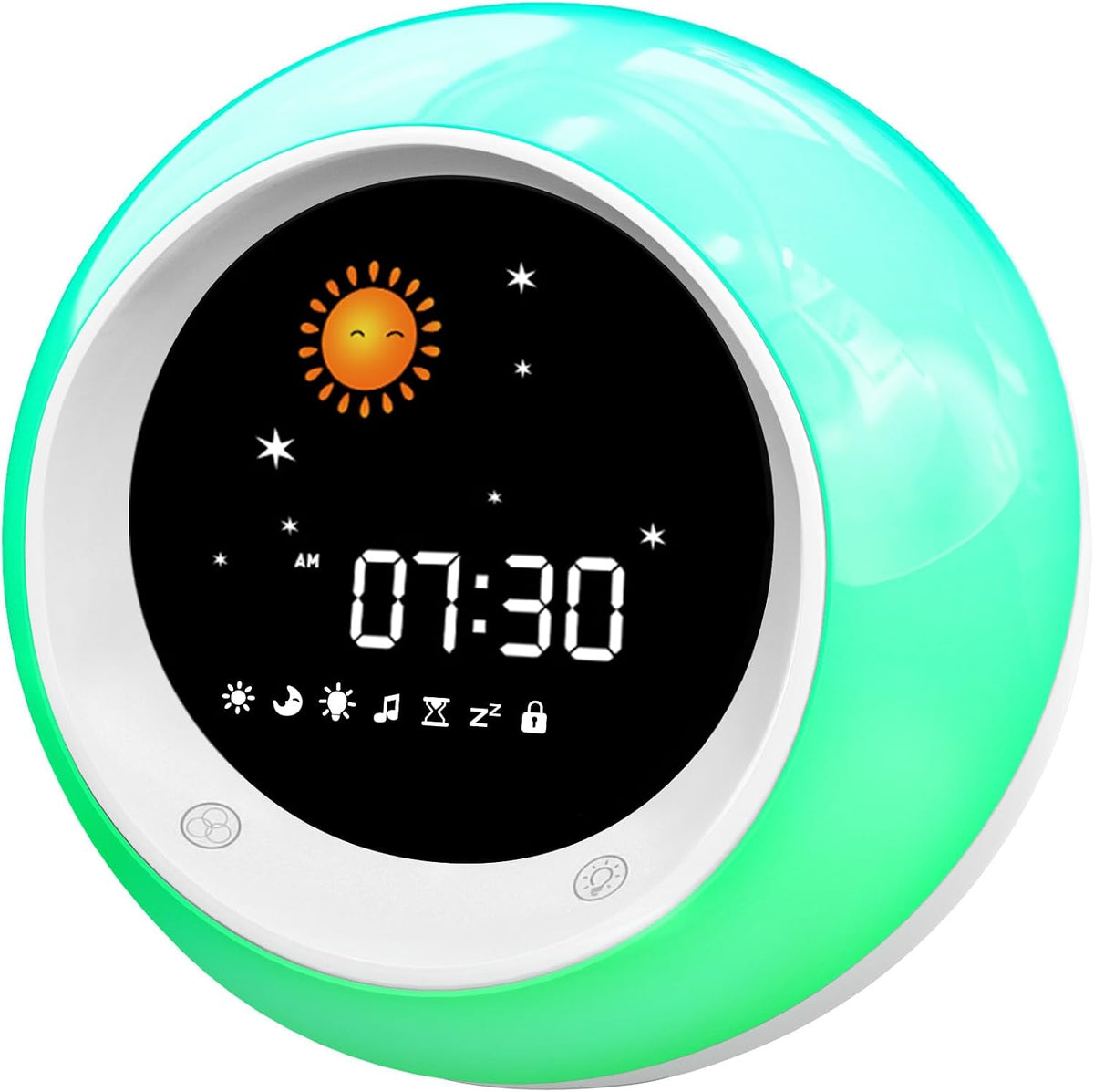 Kids Sleep Trainer Clock - Sun & Moon Wake up Light & Night Light