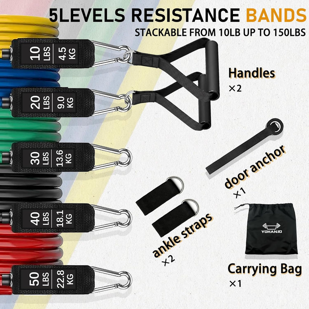 Resistance Bands with Handles - Home Workout Set