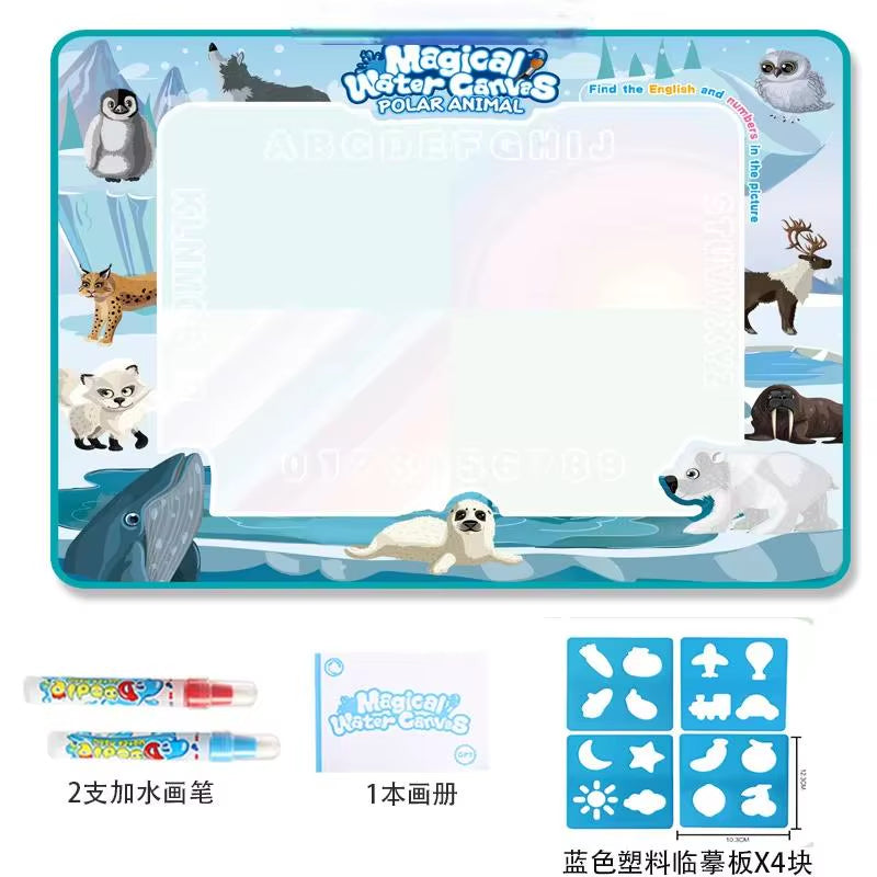 Oversized Magical Water Canvas Pens Montessori Toys Learning Blanket Writing Drawing Repeated Graffiti Painting Toy