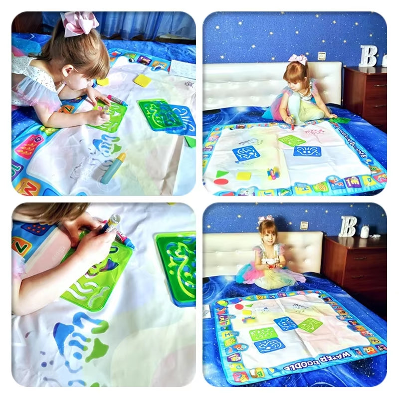 Oversized Magical Water Canvas Pens Montessori Toys Learning Blanket Writing Drawing Repeated Graffiti Painting Toy