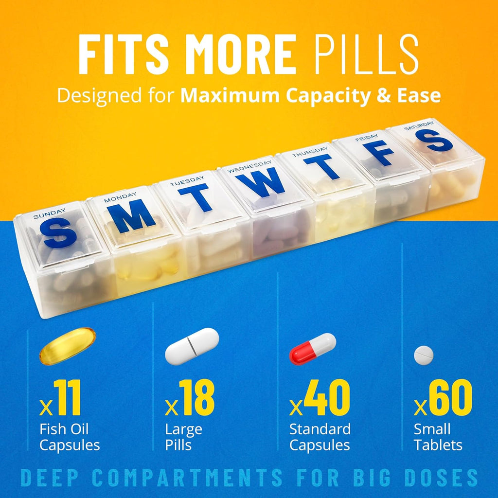 Weekly Pill Organizer, 7-Day Extra Large