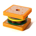 Wooden Hamburg Sandwich Stacking Toys for Toddlers and Kids Montessori Preschool Educational Toys Fine Motor Skill Kitchen Toy