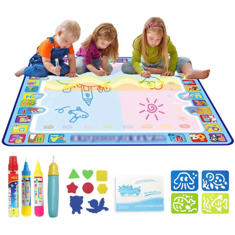 Oversized Magical Water Canvas Pens Montessori Toys Learning Blanket Writing Drawing Repeated Graffiti Painting Toy