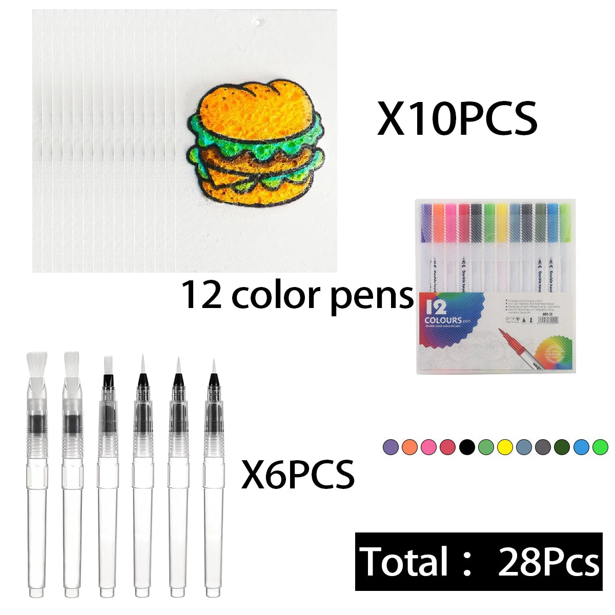 10/100Pcs 3D Drawing Magic Canvas Sponge Kids DIY Kids Painting Paper 3D Art Drawing Paper for Kids DIY Painting
