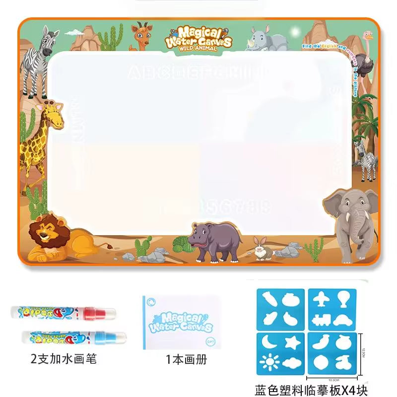 Oversized Magical Water Canvas Pens Montessori Toys Learning Blanket Writing Drawing Repeated Graffiti Painting Toy