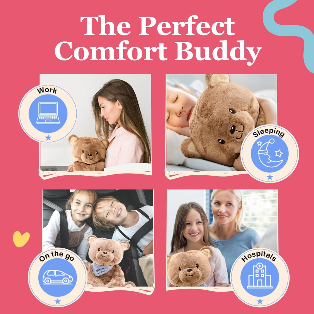 Weighted Calming Bear Plush for Kids - Anxiety & Sensory Comfort