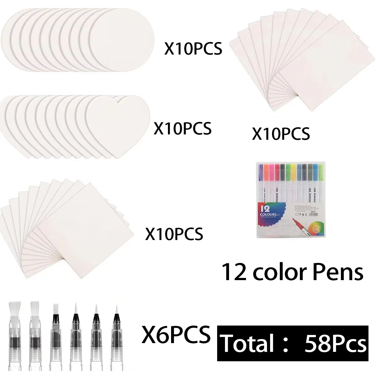 10/100Pcs 3D Drawing Magic Canvas Sponge Kids DIY Kids Painting Paper 3D Art Drawing Paper for Kids DIY Painting