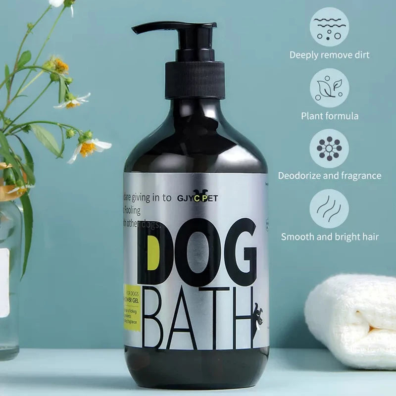 Pet Shampoo for Dogs Dry Skin Amp Itch Relief Anti-Flea Bath Wash Pet Shower anti Ticks Cats Hair Care Cleaning Shower Gel Soap
