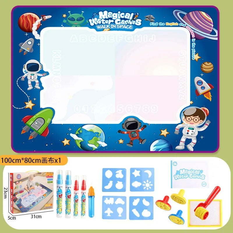 Oversized Magical Water Canvas Pens Montessori Toys Learning Blanket Writing Drawing Repeated Graffiti Painting Toy