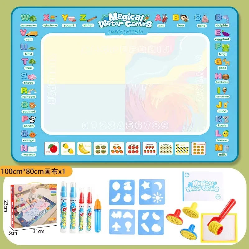 Oversized Magical Water Canvas Pens Montessori Toys Learning Blanket Writing Drawing Repeated Graffiti Painting Toy