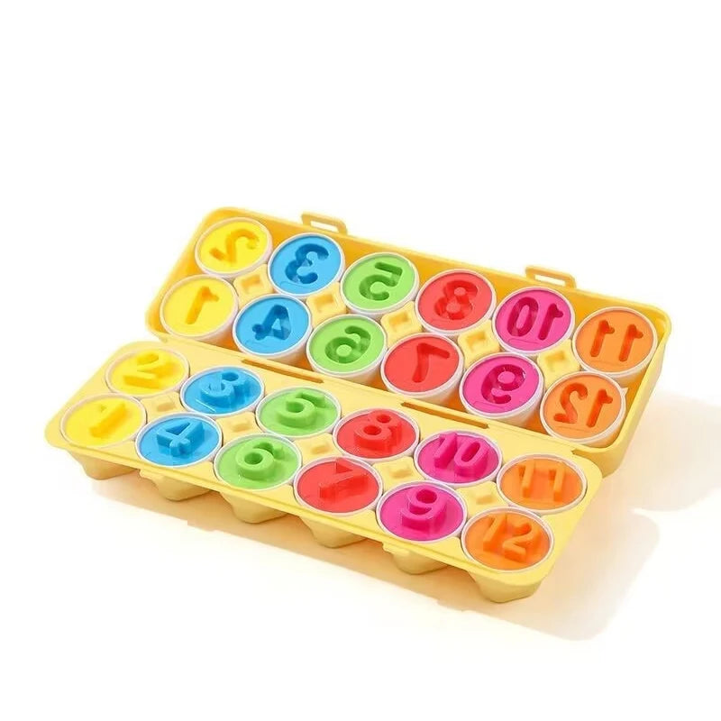 Montessori Educational Toys 1 2 3 Year Children Toy Easter Egg Baby Sensory Puzzle Smart Eggs Colors Shape Matching Sorter Games