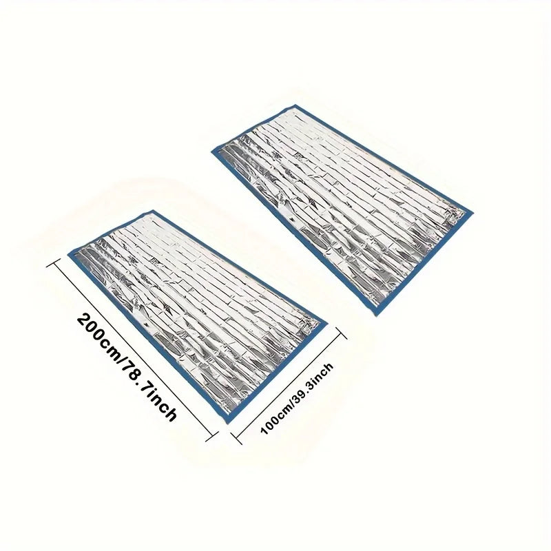 Emergency Survival Thermal Blanket & Sleeping Bag, 2Pk