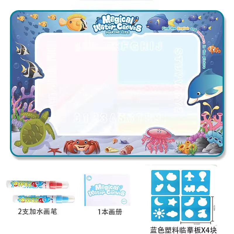Oversized Magical Water Canvas Pens Montessori Toys Learning Blanket Writing Drawing Repeated Graffiti Painting Toy