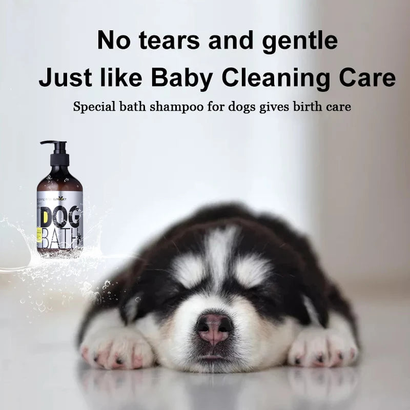 Pet Shampoo for Dogs Dry Skin Amp Itch Relief Anti-Flea Bath Wash Pet Shower anti Ticks Cats Hair Care Cleaning Shower Gel Soap