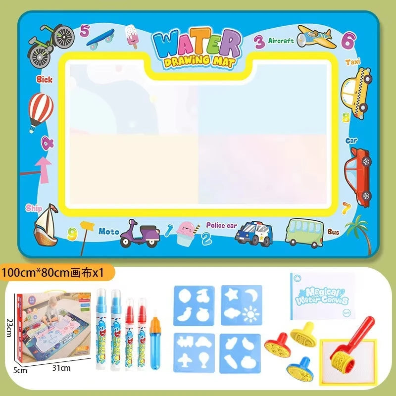 Oversized Magical Water Canvas Pens Montessori Toys Learning Blanket Writing Drawing Repeated Graffiti Painting Toy
