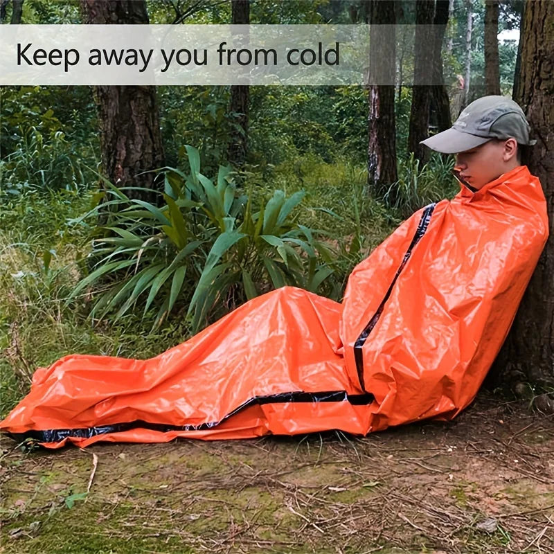 Emergency Survival Thermal Blanket & Sleeping Bag, 2Pk