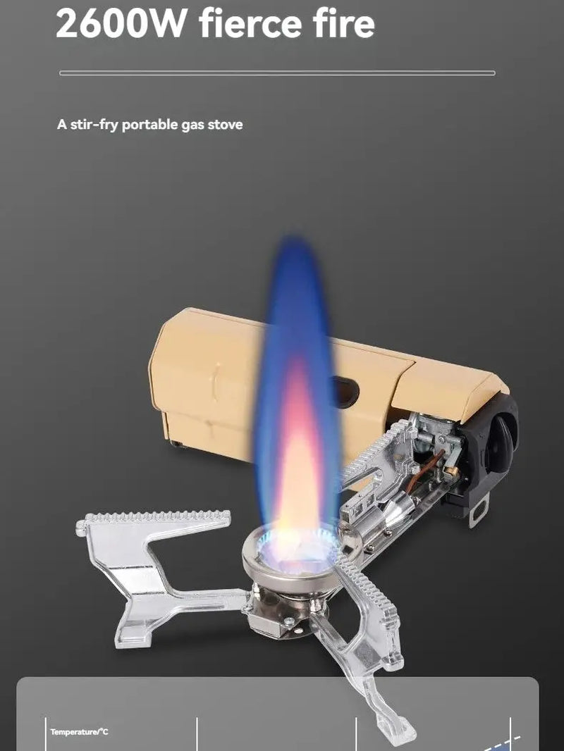 Camping Cassette Stove 2670W Portable Folding Gas Stove Outdoor Hiking BBQ Travel Cooking Grill Cooker Gas Burner Heating System