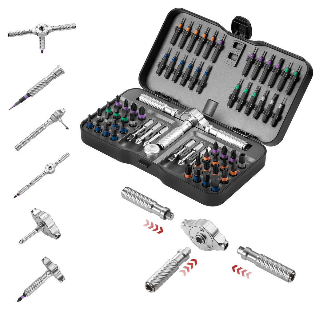 24/66/100In1 Multifunction Ratchet Screwdriver Set Multi Magnetic Bits Mini Repair Tool Kit Household Tool for PC & Iphone