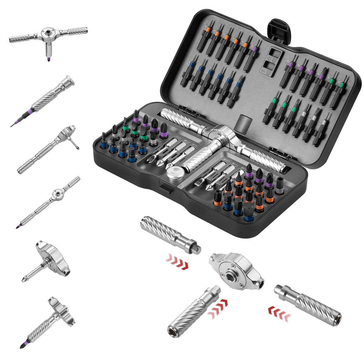 24/66/100In1 Multifunction Ratchet Screwdriver Set Multi Magnetic Bits Mini Repair Tool Kit Household Tool for PC & Iphone