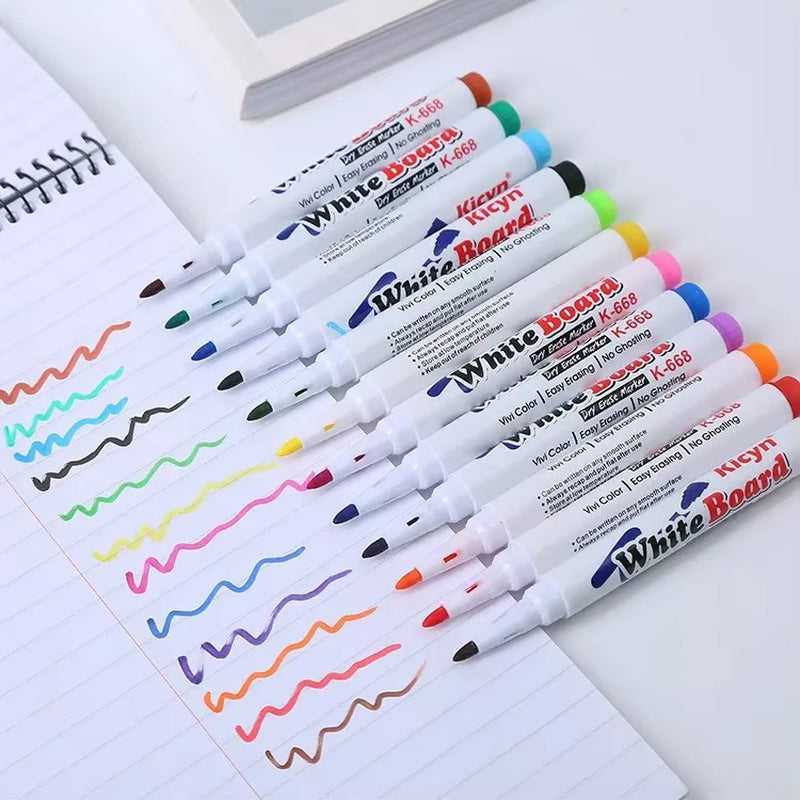 Montessori Magical Water Floating Student Painting Brush Whiteboard Markers Pen Suspension Kids Educational Painting Pen Toys