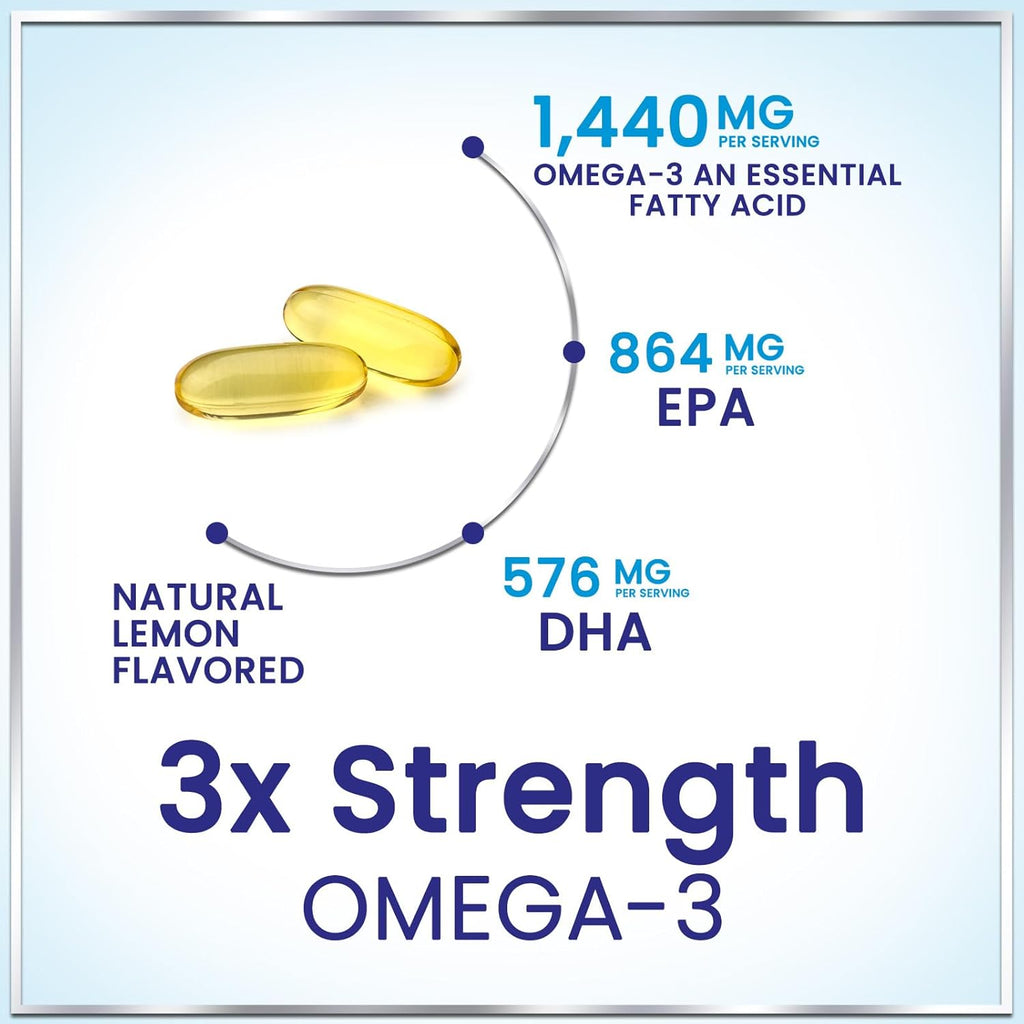 Omega 3 Fish Oil 2400Mg - Triple Strength EPA & DHA
