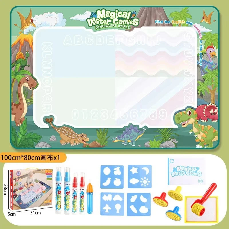 Oversized Magical Water Canvas Pens Montessori Toys Learning Blanket Writing Drawing Repeated Graffiti Painting Toy