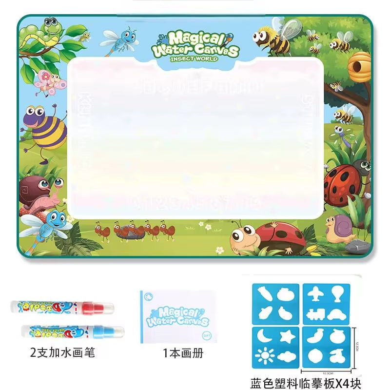 Oversized Magical Water Canvas Pens Montessori Toys Learning Blanket Writing Drawing Repeated Graffiti Painting Toy